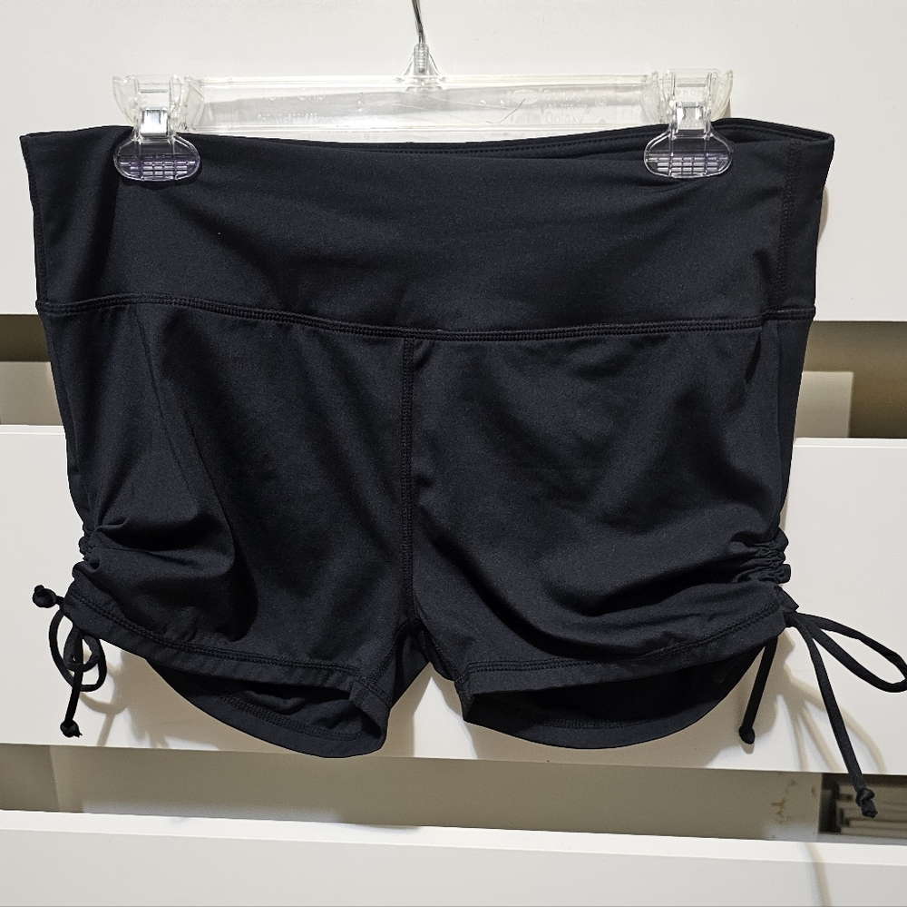 Womens stretch exercise shorts XL black